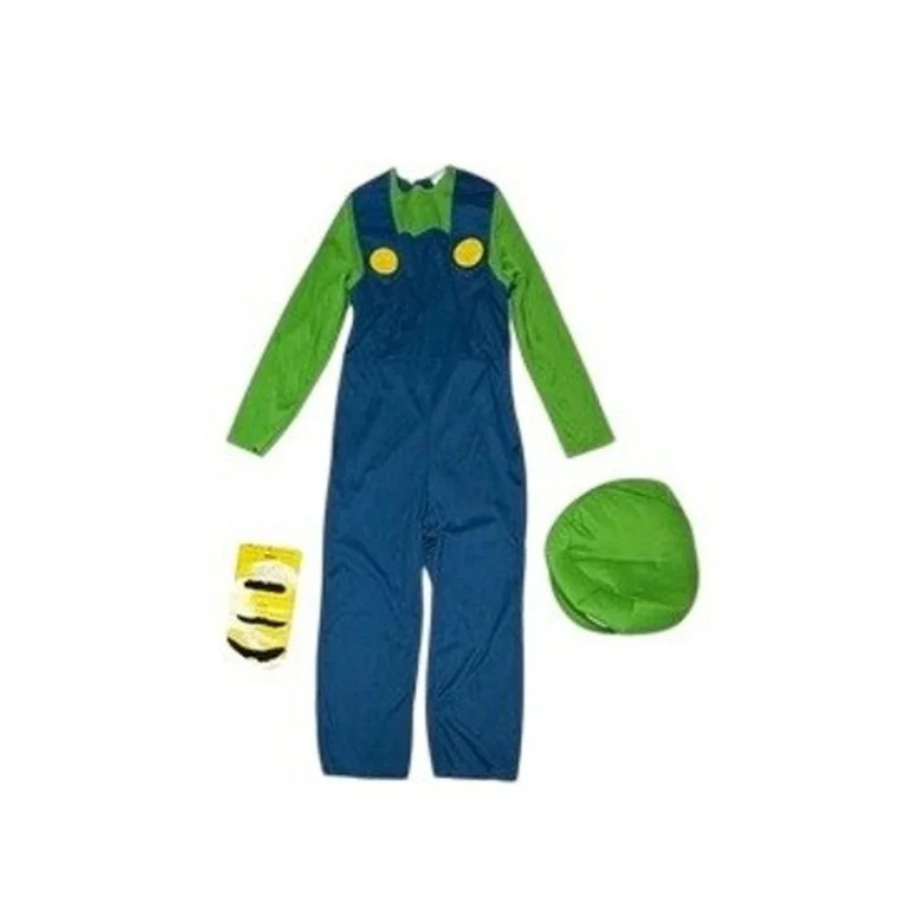 Disguise Super Mario Luigi Halloween Cosplay Costume SMALL(4-6) Child Kids - Picture 3 of 8